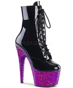 Ladies Fetish Boots Pleaser Purple Glitter ADORE 1020LG Boots