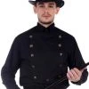 Pirate Dressing Mens Gothic Clothing Airship Steampunk Shirt Black