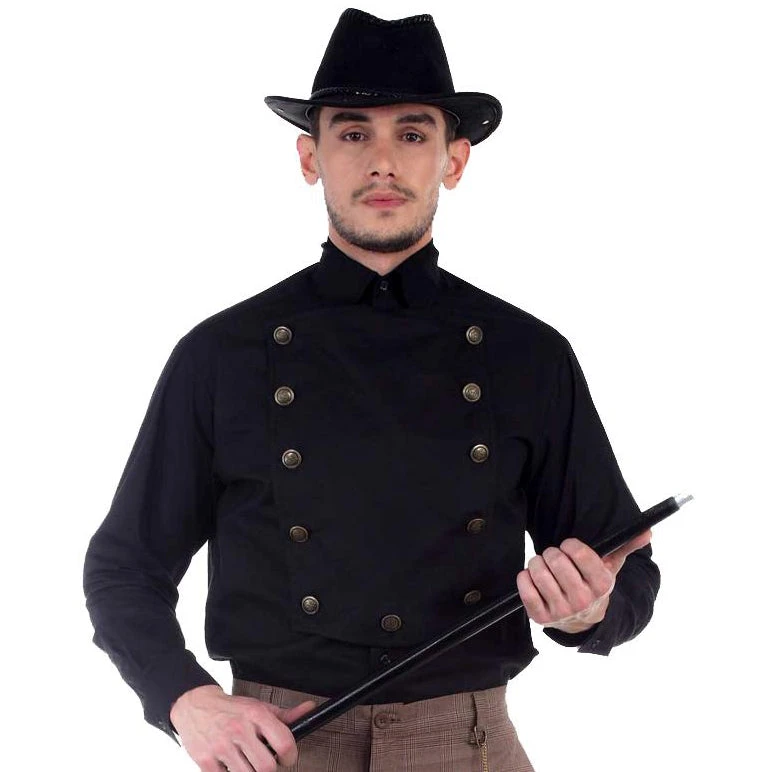 Pirate Dressing Mens Gothic Clothing Airship Steampunk Shirt Black 4 Pirate Dressing Mens Gothic Clothing Airship Steampunk Shirt Black