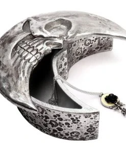 Alchemy Gothic All Homeware Alchemy Silver Skull Moon Box