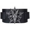Alchemy Gothic Gothic Jewellery Alchemy Baphomet Leather Wriststrap 2 Alchemy Gothic Gothic Jewellery Alchemy Baphomet Leather Wriststrap