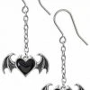 Alchemy Gothic Alchemy Bat Blacksoul Earrings