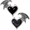 Alchemy Gothic Alchemy Bat Blacksoul Studs Gothic Jewellery