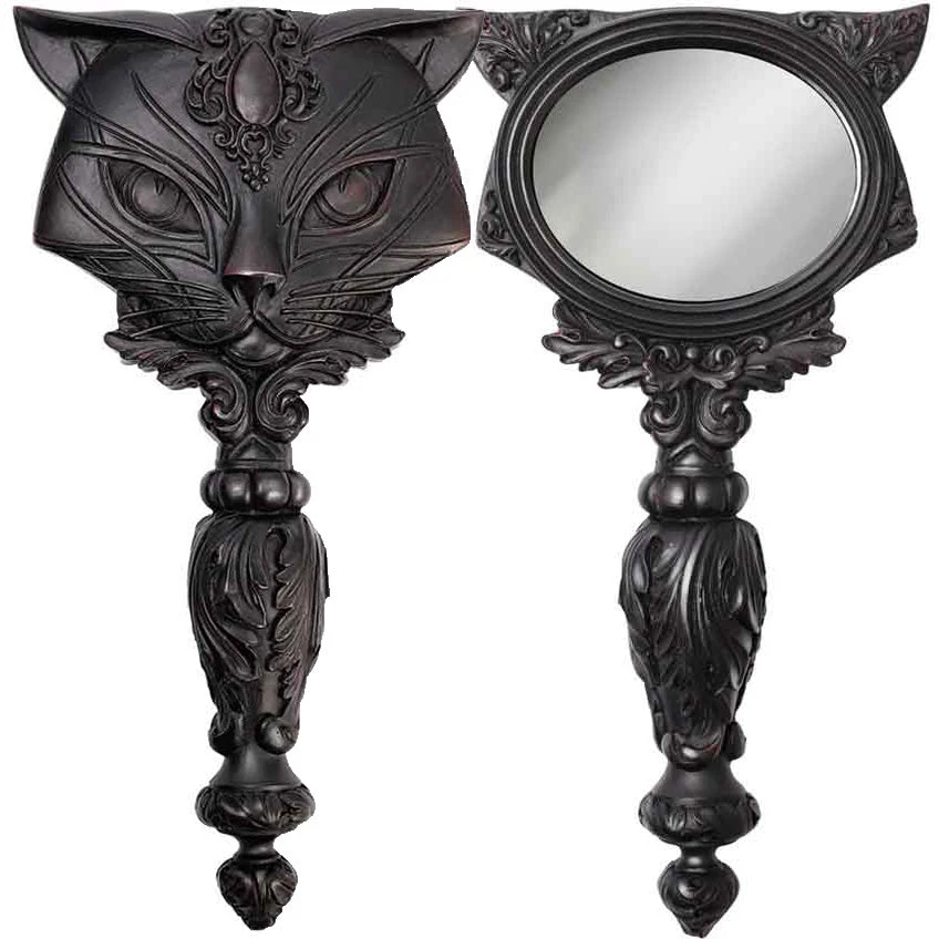 Alchemy Gothic Egyptian Alchemy Black Sacred Cat Hand Mirror 4 Alchemy Gothic Egyptian Alchemy Black Sacred Cat Hand Mirror