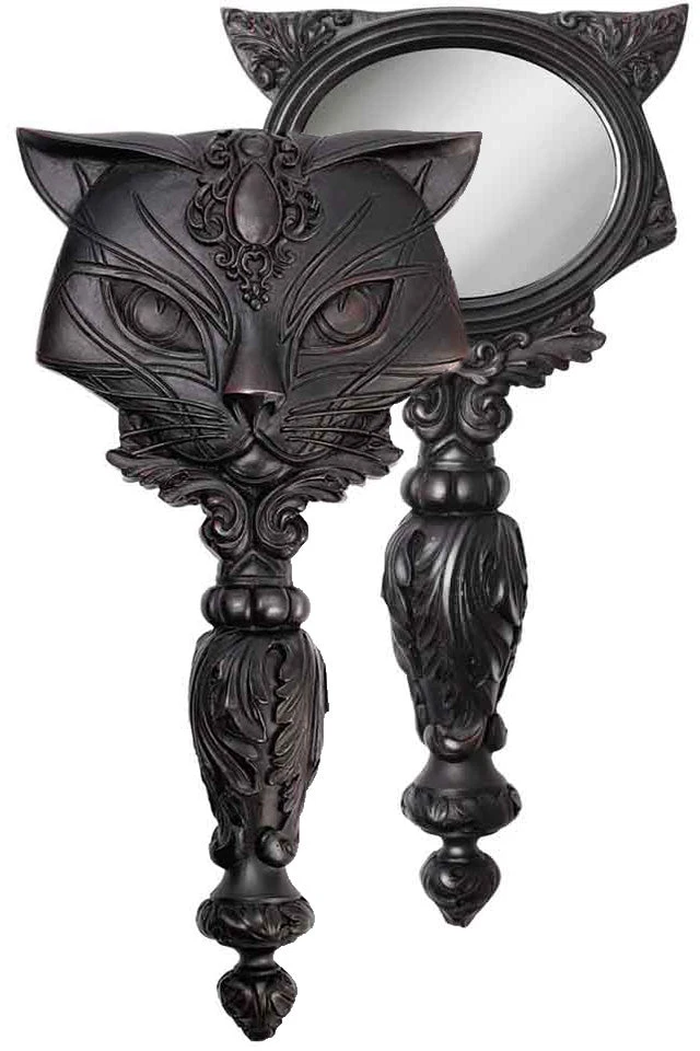 Alchemy Gothic Egyptian Alchemy Black Sacred Cat Hand Mirror 3 Alchemy Gothic Egyptian Alchemy Black Sacred Cat Hand Mirror