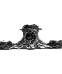 Alchemy Gothic Alchemy Black Rose Triple T-Light Holder All Homeware
