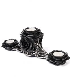Alchemy Gothic Alchemy Black Rose Triple T-Light Holder All Homeware