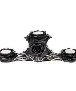 Alchemy Gothic Alchemy Black Rose Triple T-Light Holder All Homeware