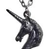 Alchemy Gothic All Jewellery Alchemy Black Unicorn Pendant