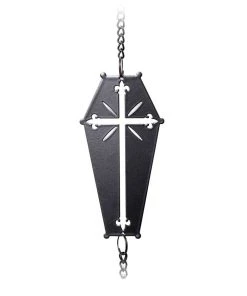 Alchemy Gothic Garden Alchemy Coffin Cross Wind Chime