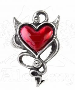 Alchemy Gothic Alchemy Devil Heart Ring UL17 ULFR6 All Jewellery