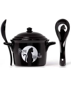 Alchemy Gothic Dining & Barware Alchemy Feline Hungry Soup Bowl