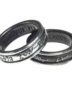Alchemy Gothic Alchemy Demon Black And Angel White Ring R212 Gothic Jewellery