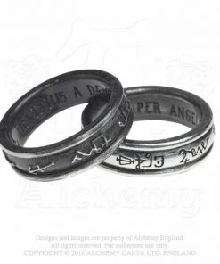 Alchemy Gothic Alchemy Demon Black And Angel White Ring R212 Gothic Jewellery