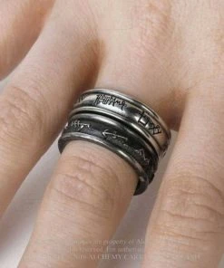 Alchemy Gothic Alchemy Demon Black And Angel White Ring R212 Gothic Jewellery