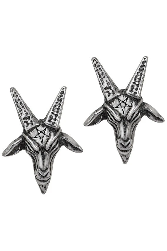Alchemy Gothic Gothic Jewellery Alchemy Baphomet Studs 3 Alchemy Gothic Gothic Jewellery Alchemy Baphomet Studs