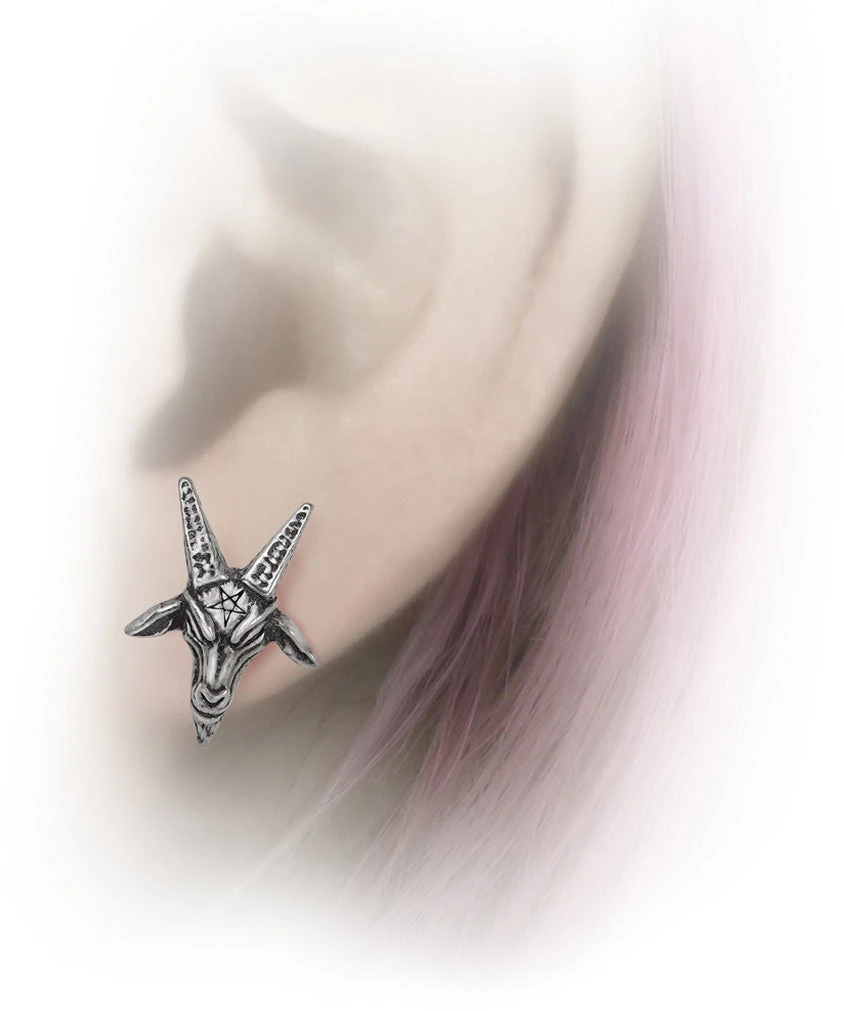 Alchemy Gothic Gothic Jewellery Alchemy Baphomet Studs 5 Alchemy Gothic Gothic Jewellery Alchemy Baphomet Studs