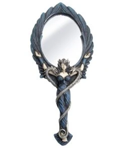 Alchemy Gothic Black Angel Hand Mirror Bedroom
