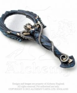 Alchemy Gothic Black Angel Hand Mirror Bedroom