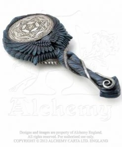 Alchemy Gothic Black Angel Hand Mirror Bedroom