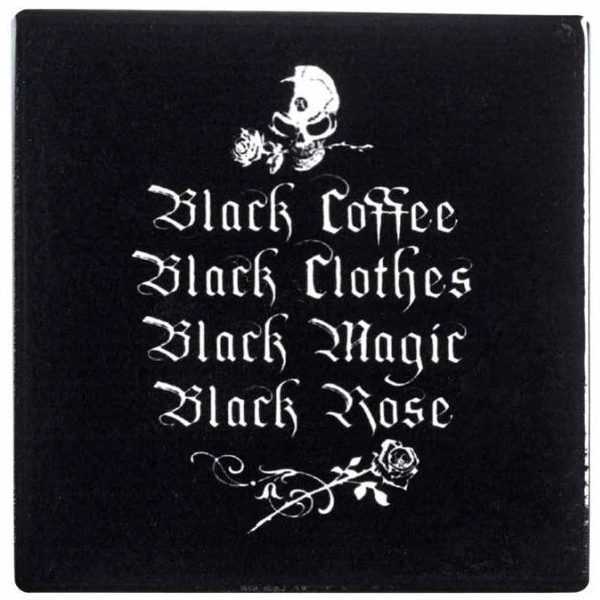 Alchemy Gothic Alchemy Black Coffee Black Clothes Coaster 4 Alchemy Gothic Alchemy Black Coffee Black Clothes Coaster