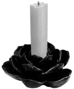 Alchemy Gothic Alchemy Black Rose Candle Holder