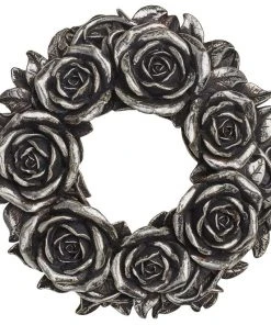Alchemy Gothic Alchemy Black Rose Wreath Wall Plaque V65