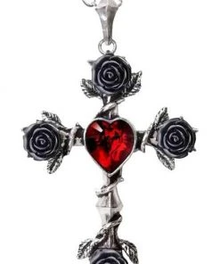 Alchemy Gothic Alchemy Black Rosifix Black Roses Pendant Gothic Jewellery