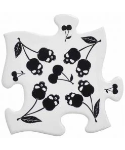 Alchemy Gothic Dining & Barware Alchemy Black Skull Cherries Jigsaw Coasters