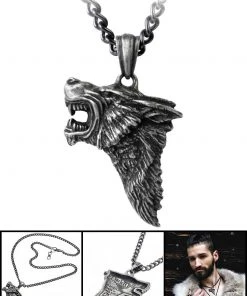 All Jewellery Alchemy Gothic Dark Wolf Pendant P833