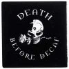 Alchemy Gothic Death Before Decaf Coaster