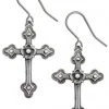 Gothic Jewellery Alchemy Gothic Devotion Crosses Earrings