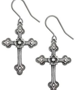 Gothic Jewellery Alchemy Gothic Devotion Crosses Earrings