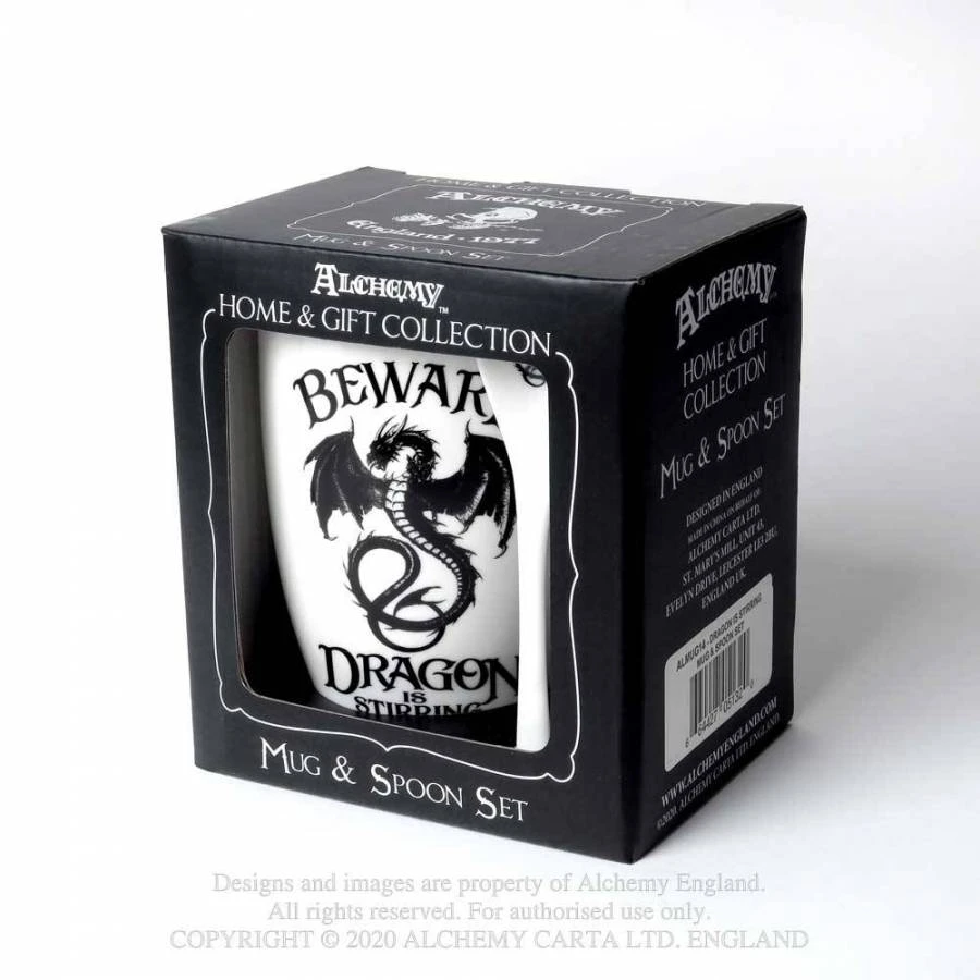 Alchemy Gothic Alchemy Dragon Is Stirring Mug And Spoon Set 4 Alchemy Gothic Alchemy Dragon Is Stirring Mug And Spoon Set