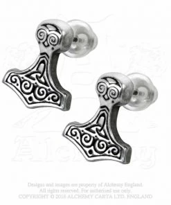 Alchemy Gothic Gothic Jewellery Alchemy Thors Hammer Earstuds 8 Alchemy Gothic Gothic Jewellery Alchemy Thors Hammer Earstuds
