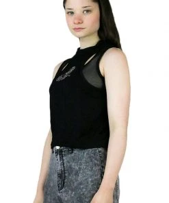 Difuzed Alchemy Gothic Glasgow Skull Stones Top (L)