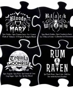 Alchemy Gothic Gothic Cocktail Jigsaw Coasters