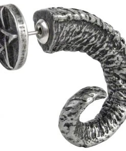 Alchemy Gothic Alchemy Magic Rams Horn Earring E356 Gothic Jewellery
