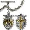 Alchemy Gothic Alchemy Magistus Double-Albert Fob Chain AWC2