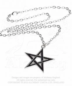 Alchemy Gothic Alchemy Black Star Pentagram Pendant Gothic Jewellery