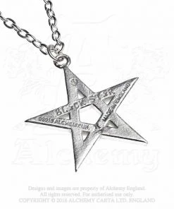 Alchemy Gothic Alchemy Black Star Pentagram Pendant Gothic Jewellery