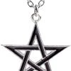 Alchemy Gothic Alchemy Black Star Pentagram Pendant Gothic Jewellery