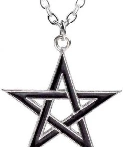 Alchemy Gothic Alchemy Black Star Pentagram Pendant Gothic Jewellery