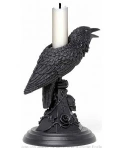 Alchemy Gothic Gothic Jewellery Alchemy Pair Of Poe's Raven Candlesticks