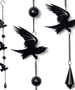 Alchemy Gothic Alchemy Raven Wind Chime Gothic Jewellery 11 Alchemy Gothic Alchemy Raven Wind Chime Gothic Jewellery