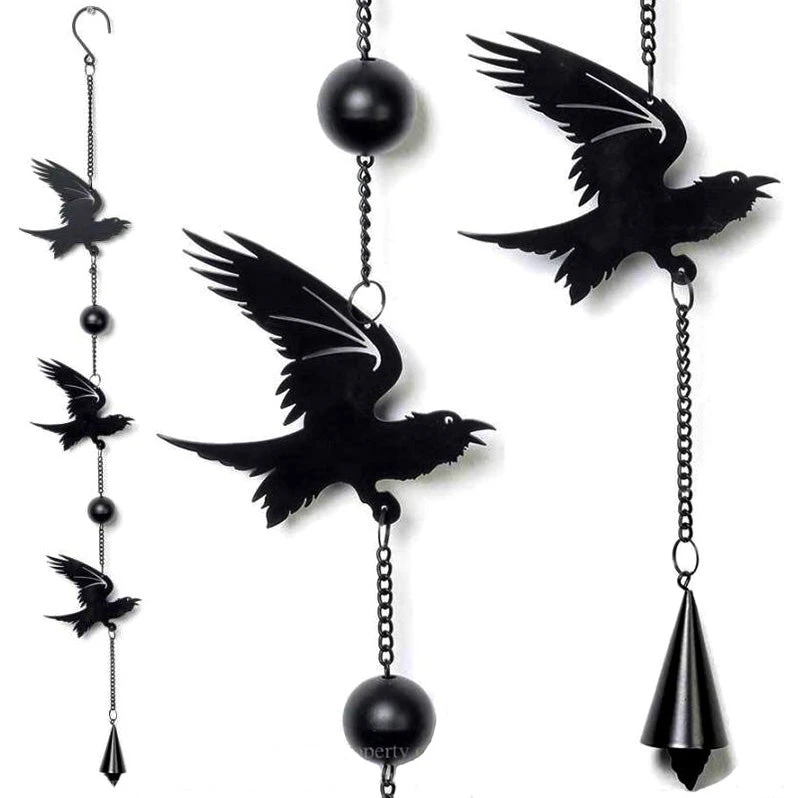 Alchemy Gothic Alchemy Raven Wind Chime Gothic Jewellery 7 Alchemy Gothic Alchemy Raven Wind Chime Gothic Jewellery