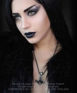Alchemy Gothic Raven Hammer Pendant P809 Gothic Jewellery