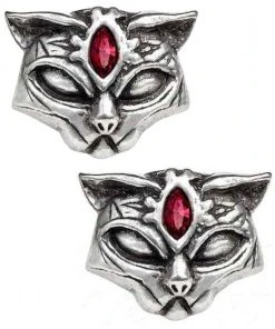 Alchemy Gothic Sacred Cat Studs E406 Gothic Jewellery