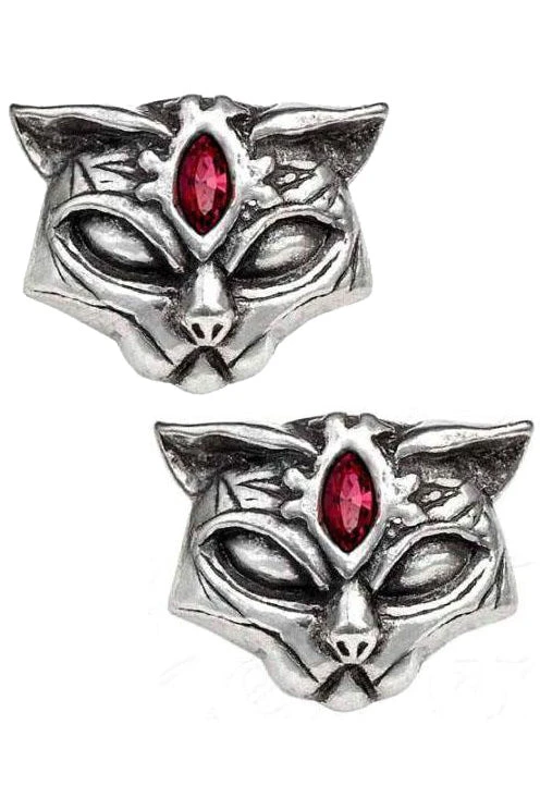 Alchemy Gothic Sacred Cat Studs E406 Gothic Jewellery 3 Alchemy Gothic Sacred Cat Studs E406 Gothic Jewellery