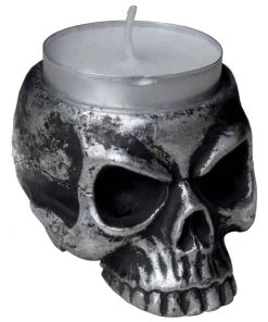 Alchemy Gothic Skull Tea Light Holder V74